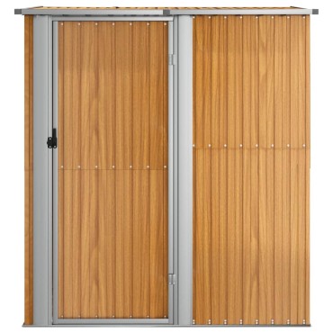 vidaXL Αποθήκη Κήπου Καφέ 180,5 x 97 x 209,5 εκ. Γαλβανισμένο Ατσάλι