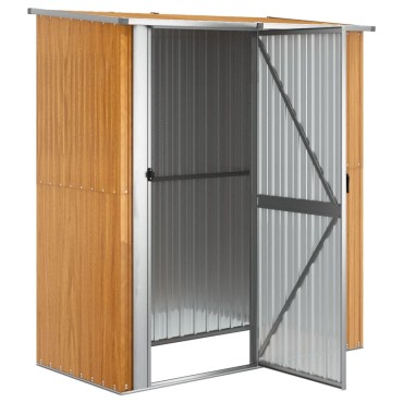 vidaXL Αποθήκη Κήπου Καφέ 180,5 x 97 x 209,5 εκ. Γαλβανισμένο Ατσάλι