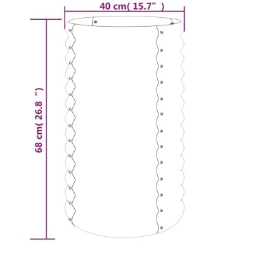 vidaXL Ζαρντινιέρα Ασημί 40x40x68 εκ. Ατσάλι με Ηλεκτρ. Βαφή Πούδρας