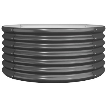 vidaXL Ζαρντινιέρα Ανθρακί 80x80x36 εκ. Ατσάλι με Ηλεκτρ. Βαφή Πούδρας