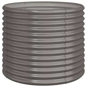 vidaXL Ζαρντινιέρα Γκρι 80x80x68 εκ. Ατσάλι με Ηλεκτρ. Βαφή Πούδρας