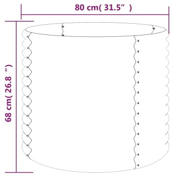 vidaXL Ζαρντινιέρα Ανθρακί 80x80x68 εκ. Ατσάλι με Ηλεκτρ. Βαφή Πούδρας