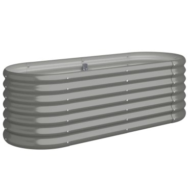 vidaXL Ζαρντινιέρα Υπερυψ. Γκρι 114x40x36 εκ. Ατσάλι Ηλεκτρ. Βαφή