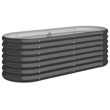 vidaXL Ζαρντινιέρα Υπερυψ. Ανθρακί 114x40x36 εκ. Ατσάλι Ηλεκτρ. Βαφή
