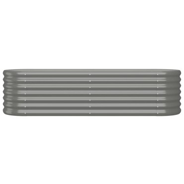 vidaXL Ζαρντινιέρα Υπερυψωμένη Γκρι 152x40x36 εκ. Ατσάλι Ηλεκτρ. Βαφή