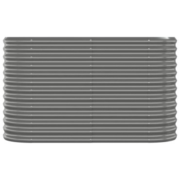 vidaXL Ζαρντινιέρα Γκρι 114x40x68 εκ. Ατσάλι με Ηλεκτρ. Βαφή Πούδρας