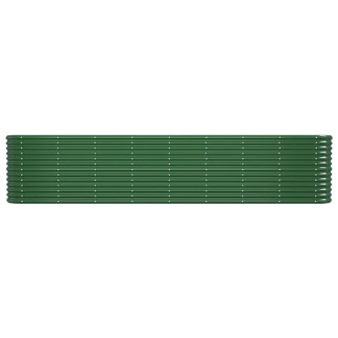 vidaXL Ζαρντινιέρα Πράσινη 332x40x68 εκ Ατσάλι με Ηλεκτρ. Βαφή Πούδρας