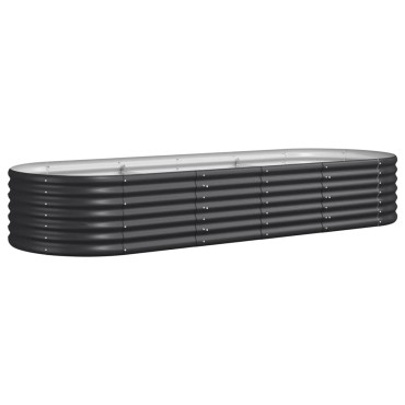 vidaXL Ζαρντινιέρα Ανθρακί 224x80x36 εκ Ατσάλι με Ηλεκτρ. Βαφή Πούδρας