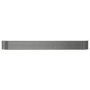 vidaXL Ζαρντινιέρα Γκρι 368x80x36 εκ. Ατσάλι με Ηλεκτρ. Βαφή Πούδρας