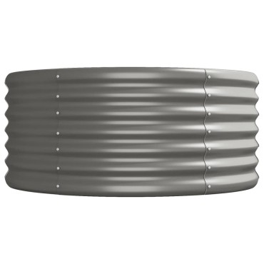 vidaXL Ζαρντινιέρα Γκρι 368x80x36 εκ. Ατσάλι με Ηλεκτρ. Βαφή Πούδρας