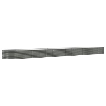 vidaXL Ζαρντινιέρα Γκρι 620x80x36 εκ. Ατσάλι με Ηλεκτρ. Βαφή Πούδρας