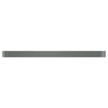 vidaXL Ζαρντινιέρα Γκρι 620x80x36 εκ. Ατσάλι με Ηλεκτρ. Βαφή Πούδρας