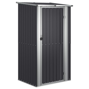 vidaXL Αποθήκη Κήπου Ανθρακί 118,5x97x209,5 εκ. Γαλβανισμένο Ατσάλι