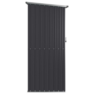 vidaXL Αποθήκη Κήπου Ανθρακί 118,5x97x209,5 εκ. Γαλβανισμένο Ατσάλι