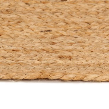 vidaXL Χαλί Πλεκτό Στρογγυλό από Γιούτα 210x210cm