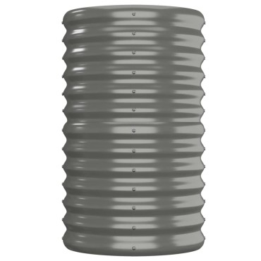 vidaXL Ζαρντινιέρα Γκρι 152x40x68 εκ. Ατσάλι με Ηλεκτρ. Βαφή Πούδρας