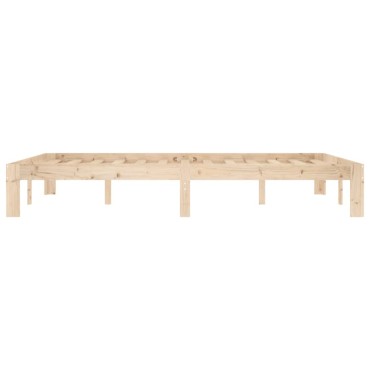 vidaXL Πλαίσιο Κρεβατιού 140x200cm από Μασίφ Ξύλο Πεύκου 1 τεμ. - Διπλό