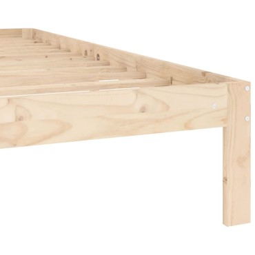 vidaXL Πλαίσιο Κρεβατιού 140x200cm από Μασίφ Ξύλο Πεύκου 1 τεμ. - Διπλό