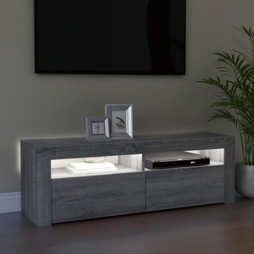 vidaXL Έπιπλο Τηλεόρασης με LED Γκρι Sonoma 120x35x40cm