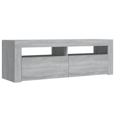 vidaXL Έπιπλο Τηλεόρασης με LED Γκρι Sonoma 120x35x40cm