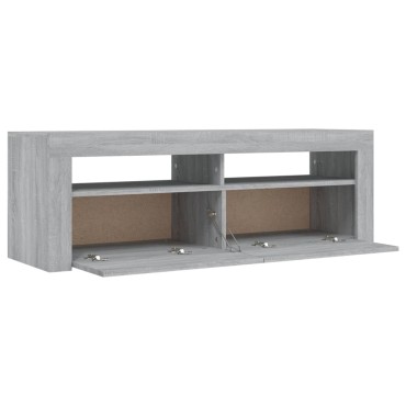 vidaXL Έπιπλο Τηλεόρασης με LED Γκρι Sonoma 120x35x40cm