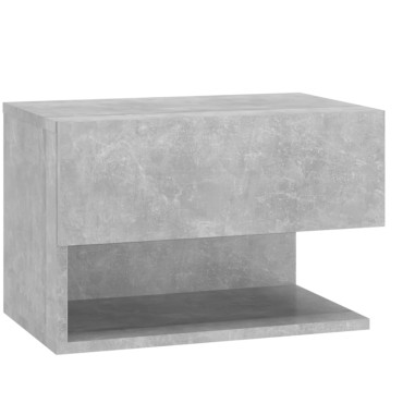 vidaXL Κομοδίνο Επιτοίχιο Γκρι Σκυροδέματος 46x29,5x30cm 1 τεμ.