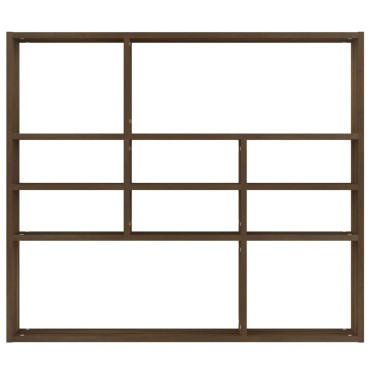 vidaXL Ραφιέρα Τοίχου Καφέ Δρυς 90x16x78cm από Επεξ. Ξύλο 1 τεμ.