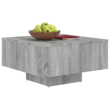 vidaXL Τραπεζάκι Σαλονιού Γκρι Sonoma 60x60x31,5cm από Επεξεργ. Ξύλο 1 τεμ.