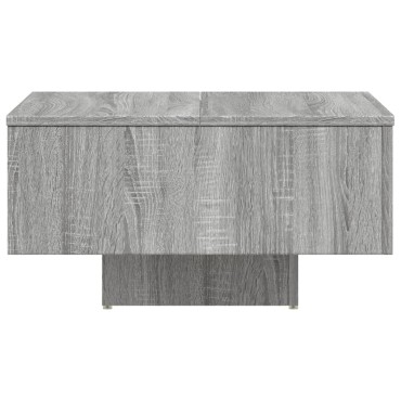 vidaXL Τραπεζάκι Σαλονιού Γκρι Sonoma 60x60x31,5cm από Επεξεργ. Ξύλο 1 τεμ.