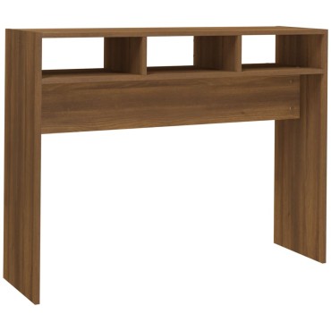 vidaXL Τραπέζι Κονσόλα Καφέ Δρυς 105x30x80cm από Επεξεργασμένο Ξύλο 1 τεμ.