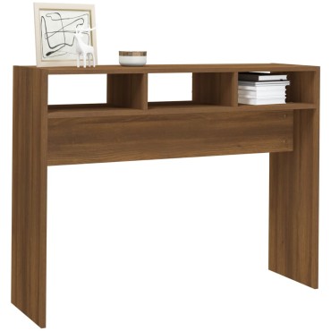 vidaXL Τραπέζι Κονσόλα Καφέ Δρυς 105x30x80cm από Επεξεργασμένο Ξύλο 1 τεμ.