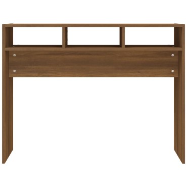vidaXL Τραπέζι Κονσόλα Καφέ Δρυς 105x30x80cm από Επεξεργασμένο Ξύλο 1 τεμ.