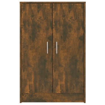 vidaXL Παπουτσοθήκη Καπνιστή Δρυς 60x35x92cm από Επεξεργασμένο Ξύλο