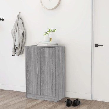 vidaXL Παπουτσοθήκη Γκρι Sonoma 60x35x92cm Επεξεργασμένο Ξύλο
