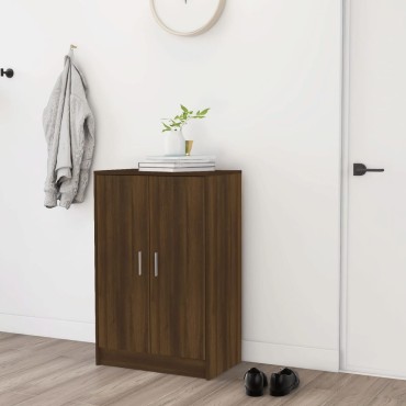 vidaXL Παπουτσοθήκη Καφέ Δρυς 60x35x92cm από Επεξεργασμένο Ξύλο