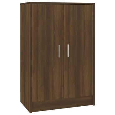 vidaXL Παπουτσοθήκη Καφέ Δρυς 60x35x92cm από Επεξεργασμένο Ξύλο