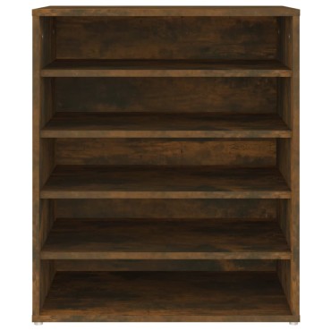 vidaXL Παπουτσοθήκη Καπνιστή Δρυς 60x35x70cm από Επεξεργασμένο Ξύλο
