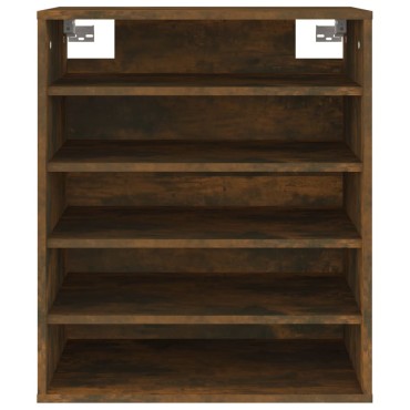 vidaXL Παπουτσοθήκη Καπνιστή Δρυς 60x35x70cm από Επεξεργασμένο Ξύλο