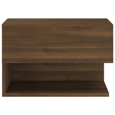 vidaXL Κομοδίνο Επιτοίχιο Καφέ Δρυς 46x29,5x30cm 1 τεμ.