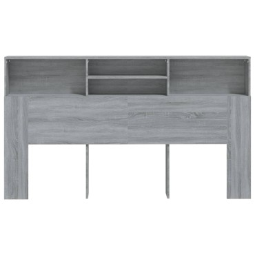 vidaXL Κεφαλάρι Με Αποθηκευτικό Χώρο Γκρι Sonoma 180x19x103,5cm 1 τεμ.