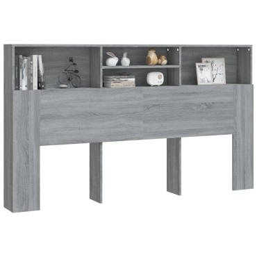 vidaXL Κεφαλάρι Με Αποθηκευτικό Χώρο Γκρι Sonoma 180x19x103,5cm 1 τεμ.