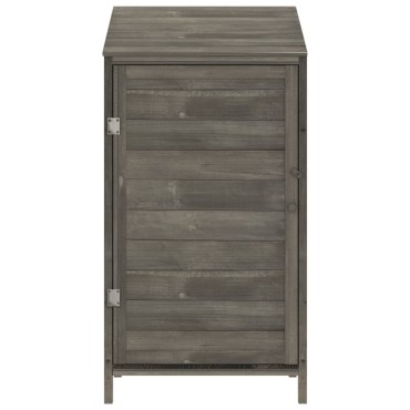 vidaXL Αποθήκη Κήπου Ανθράκι 55 x 52 x 112 εκ. από Μασίφ Ξύλο Ελάτης