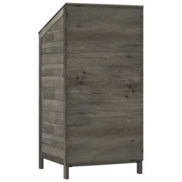 vidaXL Αποθήκη Κήπου Ανθράκι 55 x 52 x 112 εκ. από Μασίφ Ξύλο Ελάτης