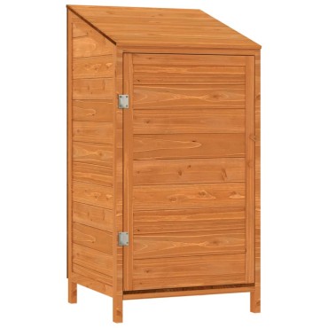 vidaXL Αποθήκη Κήπου Καφέ 55 x 52 x 112 εκ. από Μασίφ Ξύλο Ελάτης
