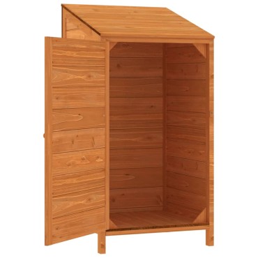 vidaXL Αποθήκη Κήπου Καφέ 55 x 52 x 112 εκ. από Μασίφ Ξύλο Ελάτης