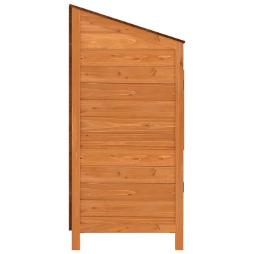 vidaXL Αποθήκη Κήπου Καφέ 55 x 52 x 112 εκ. από Μασίφ Ξύλο Ελάτης