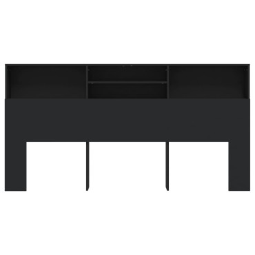 vidaXL Κεφαλάρι Με Αποθηκευτικό Χώρο Μαύρο 200x19x103,5cm 1 τεμ.
