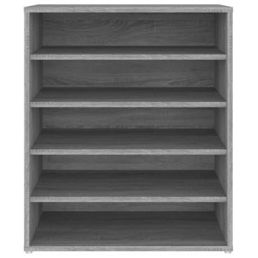 vidaXL Παπουτσοθήκη Γκρι Sonoma 60x35x70cm από Επεξεργασμένο Ξύλο