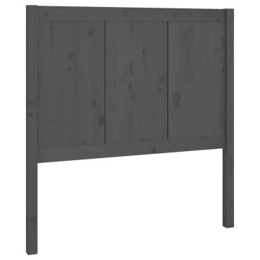vidaXL Κεφαλάρι Κρεβατιού Γκρι 80,5x4x100cm από Μασίφ Ξύλο Πεύκου 1 τεμ.