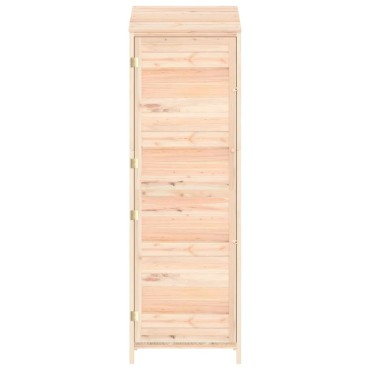vidaXL Αποθήκη Κήπου 55 x 52 x 174,5 εκ. από Μασίφ Ξύλο Ελάτης